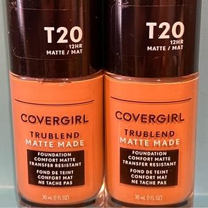 New Set of 2 Covergirl Trublend Matte Made Foundation Soft Honey T20 12 Hour